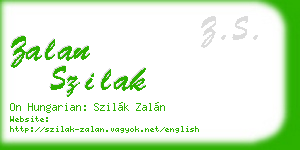 zalan szilak business card